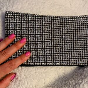 Elegant Black Crystal Clutch